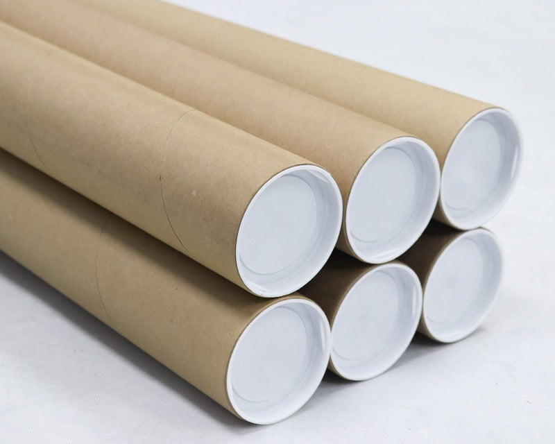 MagicWater Supply Mailing Tube - 3 in x 24 in - Kraft - 6 Pack - for Shipping and Storage of Posters, Arts, Crafts, and Documents - Image 1
